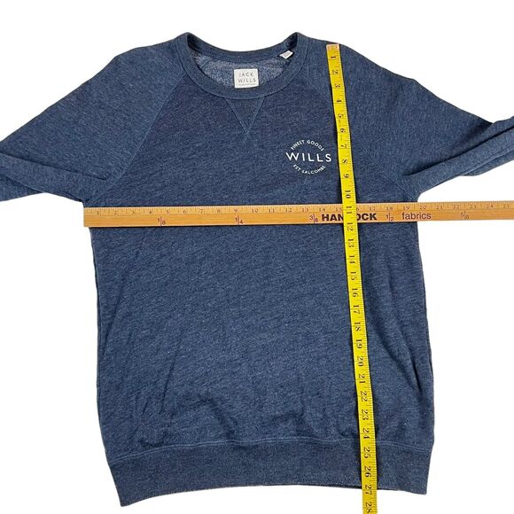 Jack Wills Gray Sweatshirt Jumper Mens M "Finest Goods" Circle Chest Logo Soft! - Picture 10 of 10